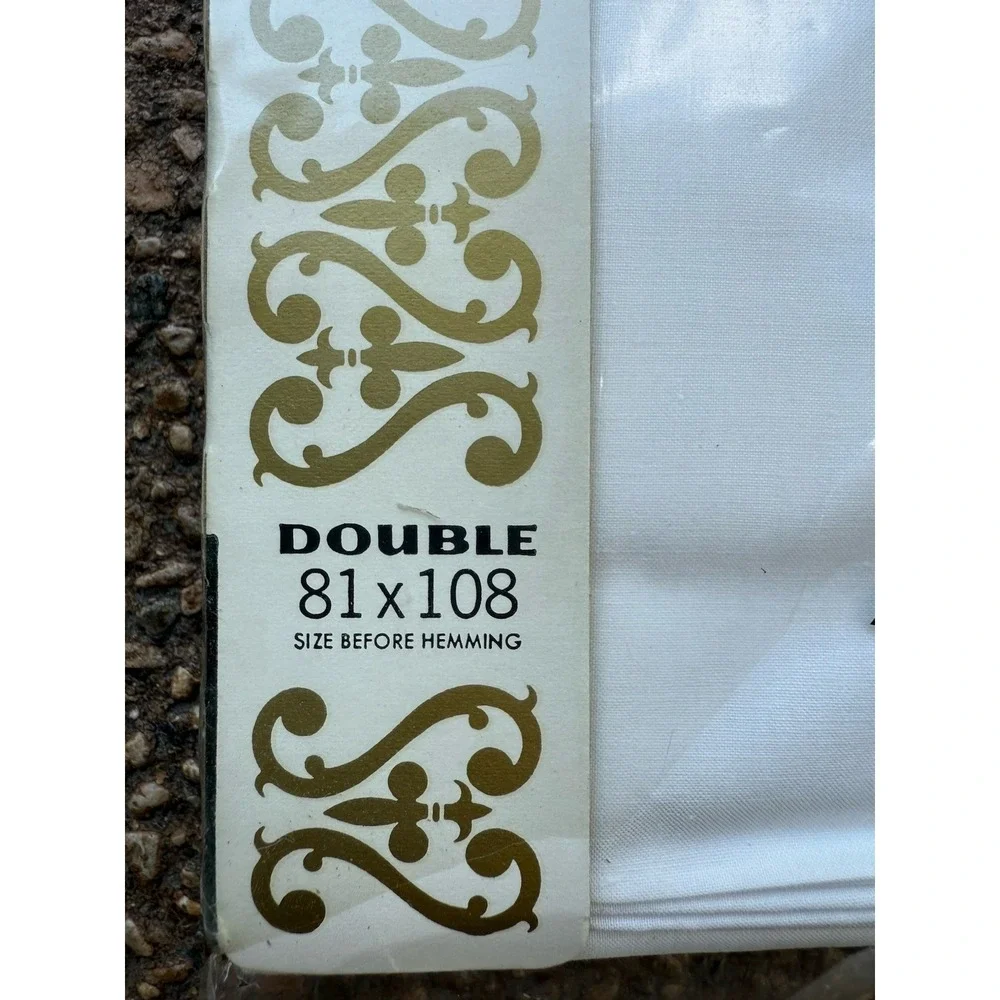 Vintage Cannon Combspun Cotton Percale Double Sheet Fitted And Regular USA READ